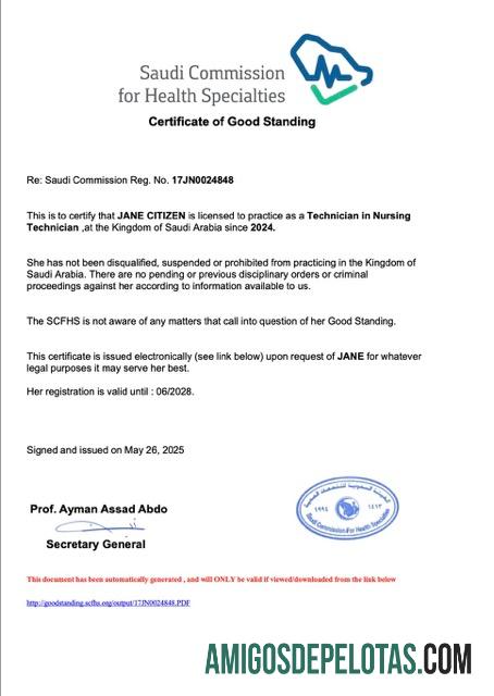 Certificado realista de boa reputação da Arábia Saudita modelo Word e PDF